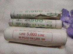 Lotto 3 Rotolini Lire Italiane – 100 Lire + 2x 50 