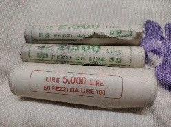 Lotto 3 Rotolini Lire Italiane – 100 Lire + 2x 50 