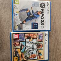giochi PS5 FIFA 23 e GTA5 