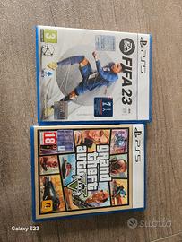 giochi PS5 FIFA 23 e GTA5 