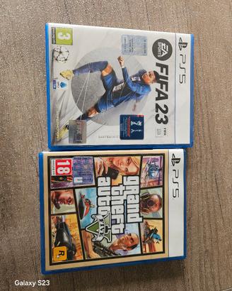 giochi PS5 FIFA 23 e GTA5 