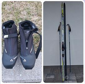 Scarponi e sci di fondo tecnica classica 