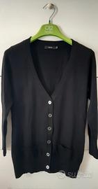 Maglia nera a "V" 100% cotone - Zero