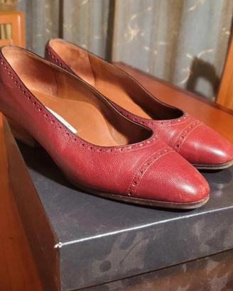 Scarpa da donna di pelle rossa