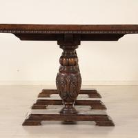 Grande tavolo in massello di noce anni 50