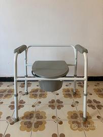 Sedia wc multifunzione per anziani/disabili