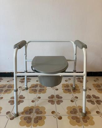 Sedia wc multifunzione per anziani/disabili