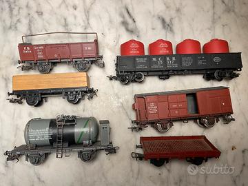 Rivarossi lotto vagoni merci vintage