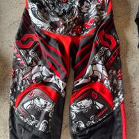 Pantaloni Motocross Scott 250 Series rosso nero