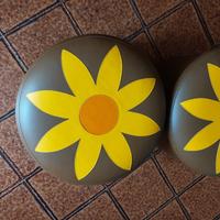Coppia di pouf vintage anni 70