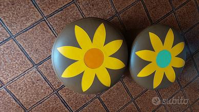 Coppia di pouf vintage anni 70