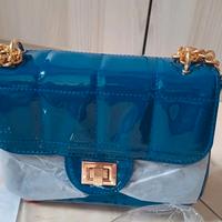 borsette nera e blu lucida 