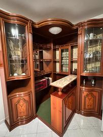 ANGOLO BAR in legno con piano in marmo