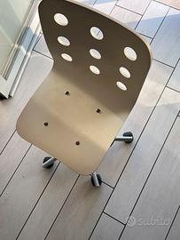 Sgabello con rotelle