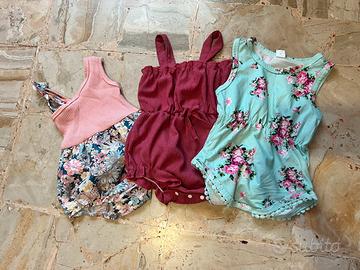 ABBIGLIAMENTO ESTIVO NEONATA BAMBINA 12/18 mesi