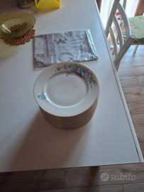 Servizio da 14 Piatti Fiori Blu 