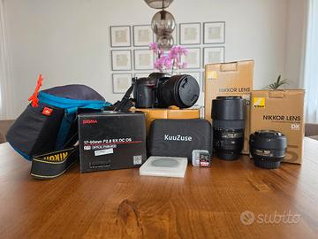 Nikon D7200 + 2 obiettivi + accessori 