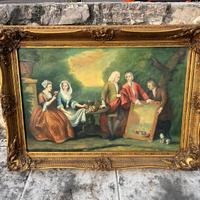 Vecchio quadro olio su tela