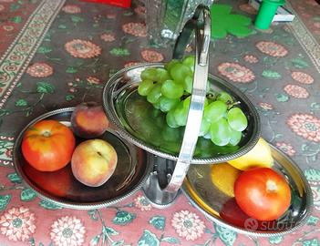 alessi  portafrutta  3 ripiani in acciaio inox