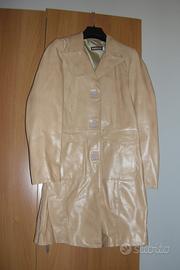 Giacca in pelle beige mis. M (un po vintage)
