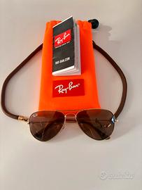 Occhiali da sole Ray-Ban Aviator oro lenti marroni