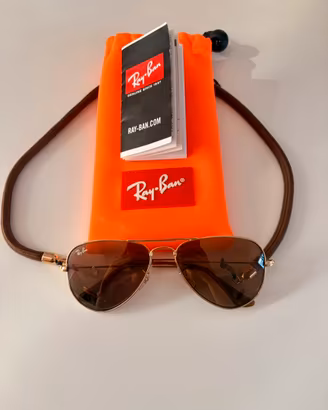 Occhiali da sole Ray-Ban Aviator oro lenti marroni