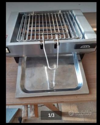 GRIGLIA ELETTRICA CAD ACCIAIO INOX LA GRIGIA