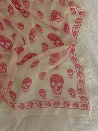 Foulard Alexander McQueen skull in seta NUOVO