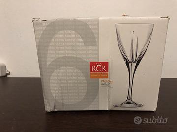 Calici RCR , vino 6 pz cristallo , ideali