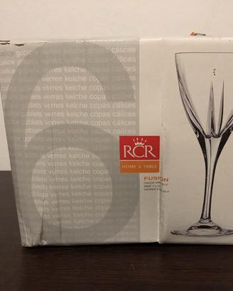 Calici RCR , vino 6 pz cristallo , ideali