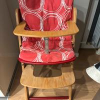 Seggiolone pappa bimbo in legno