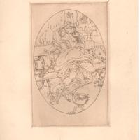 stampa quadro scena galante sulla panchina cane