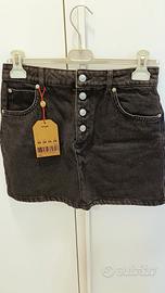Minigonna jeans Jennyfer NUOVA bottoni vita alta