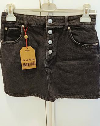 Minigonna jeans Jennyfer NUOVA bottoni vita alta