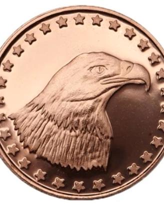 Eagle Head moneta 1 oncia Rame