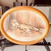 Disegno a Sanguigna originale su ovale