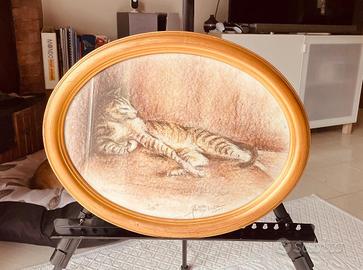 Disegno a Sanguigna originale su ovale