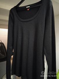 Maglia nera maniche lunghe nuova