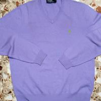 Maglioncino Polo Ralph Lauren Uomo Viola Merino