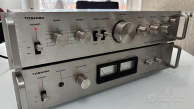 Amplificatore pre e finale Toshiba vintage Hifi