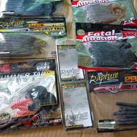 set artificiali in gomma pesca spinning 