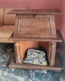 Camino vintage in legno mobile bar anni 60