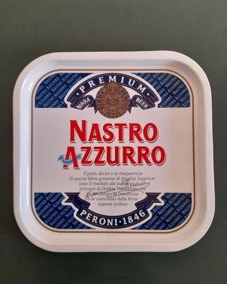 Vassoio pubblicitario Birra Peroni Nastro Azzurro