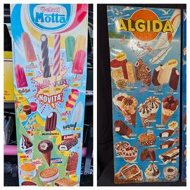 tabelle gelati in lire Algida e Motta