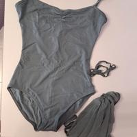 body danza classica con gonnellino e cordino