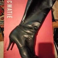 STIVALI TACCO A SPILLO IN VERA PELLE