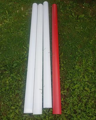 quattro tubi in plexiglass 