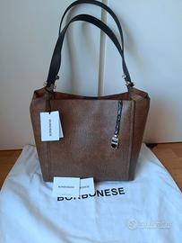 Borsa tote Borbonese pelle nuova con cartellino