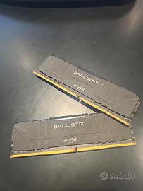 RAM CRUCIAL [16GB] DDR4 - 2 banchi da 8