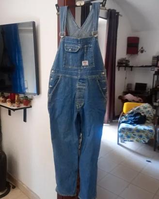 Salopette vintage in denim blu